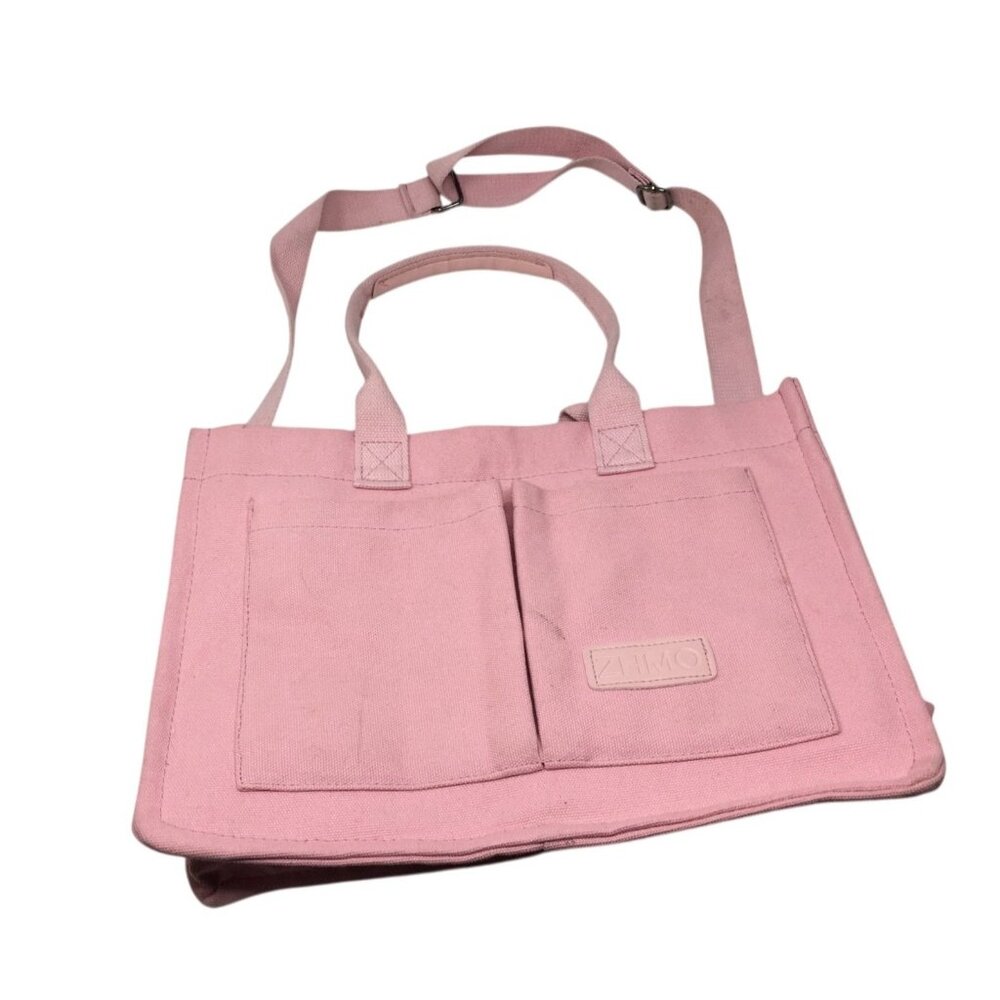 Women's ZHMO Pink Canvas Tote bag - Picture 4 of 16